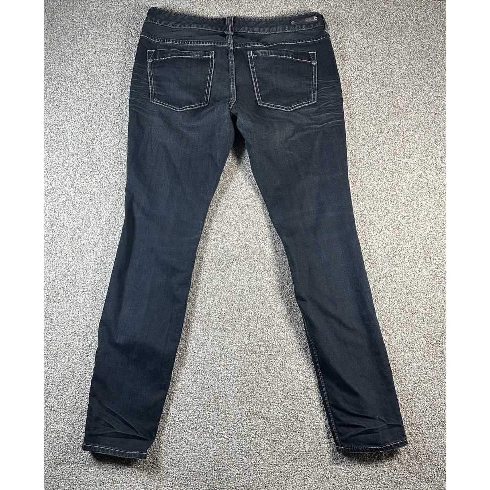 Express Jeans Womens 10R Blue Low Rise Stretch Dark Wash Denim - Picture 12 of 12